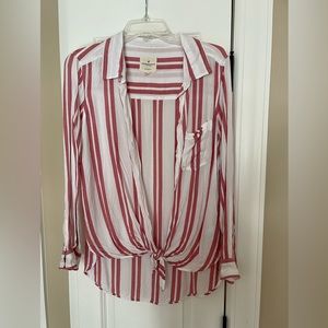 Casual Stripped AE Button Up